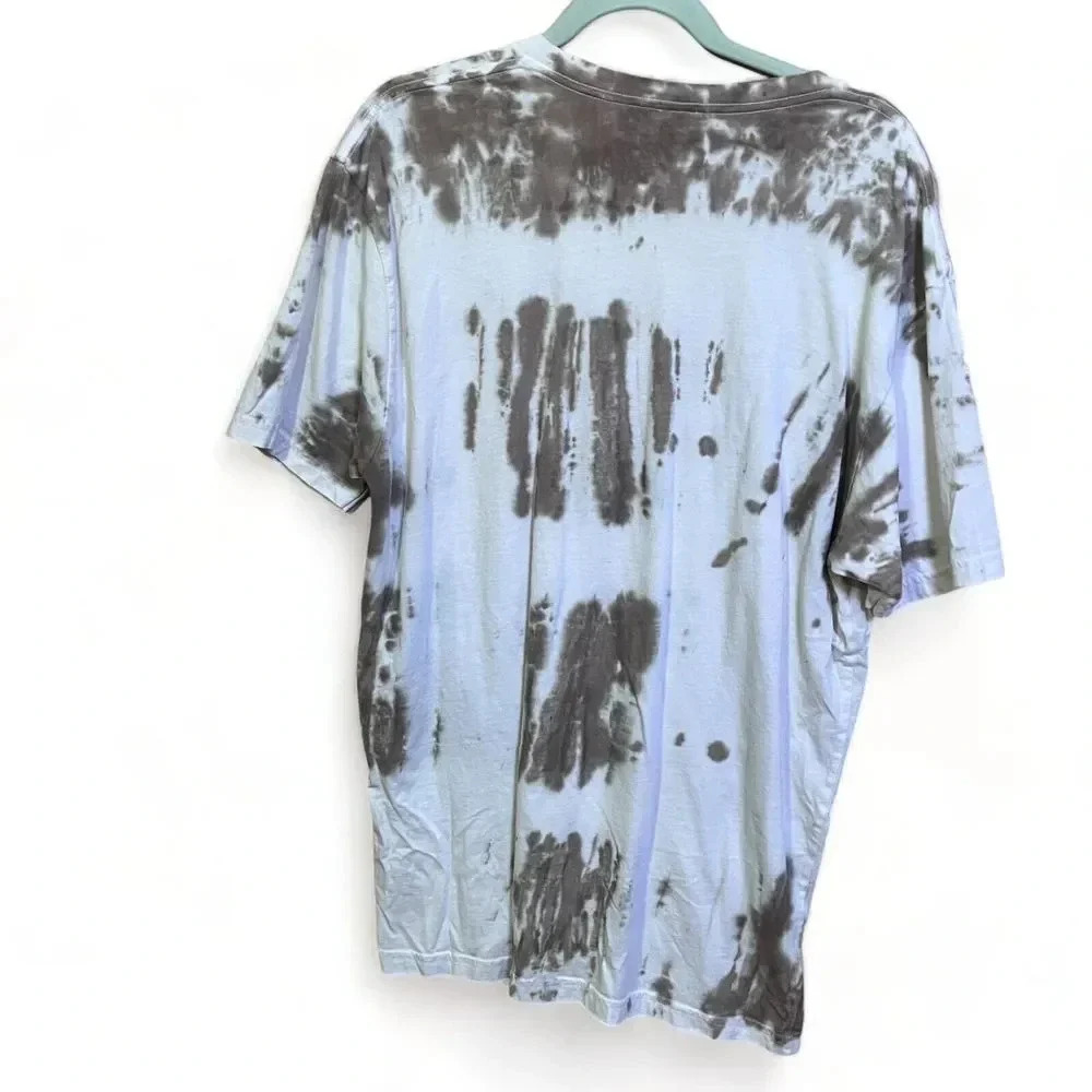 LA Luxe Womens Unisex Beige Tie Dye Ring Spun Cotton Sz M/L Oversized - Picture 4 of 6